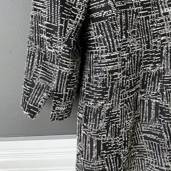 Lafayette 148 3/4 Length Lightweight Woven Abstract Jacket Trench Coat Size 4 - Picture 6 of 8